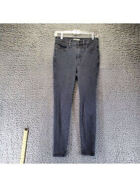 Madewell Jeans Womens 27 Black High-Rise Skinny Stretch Denim